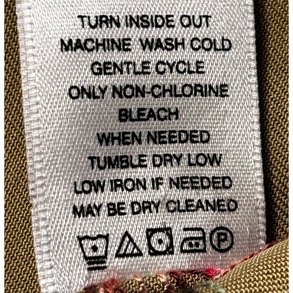 John Mark Olive Green Top Embroidered Flowers Ruffle Bell Sleeve High Low Hem S - Picture 7 of 9